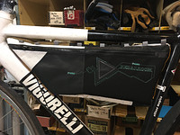 Black/White/Multicolor Bike Frame Bag