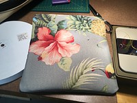 Lined Waxed Canvas / Floral Bag