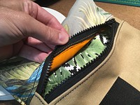 Lined Waxed Canvas / Floral Bag