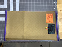 Zipper topstitched on rectangle panel