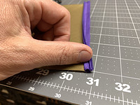 Zipper sewed onto the edge of the rectangle panel