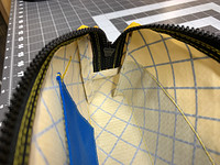 Double rolled hems encase all raw edges inside.