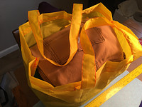 Yellow Ripstop Packable Tote Bag
